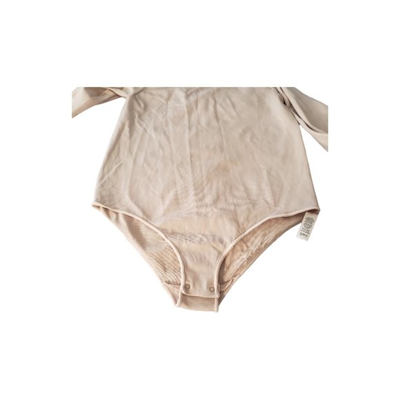 CT757 Skims NWOT Essential Mock Neck Brief Bodysuit Long Sleeve Clay - Picture 4 of 4